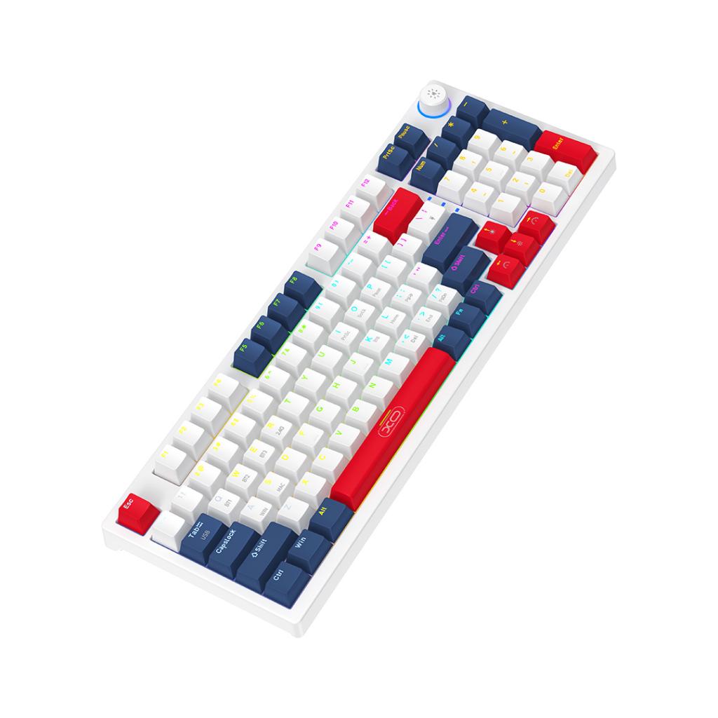 TECLADO WIRELESS MECANICO XO-KB-08 +BLANCO CON BATERIA - 10184